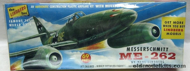 Lindberg 1/48 Messerschmitt Me-262, 538 plastic model kit